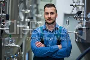 Portrait of maintenance worker at brewery