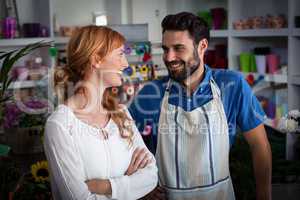 Couple looking at each other and smiling