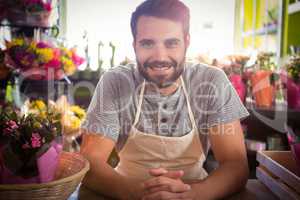 Male florist at his flower shop