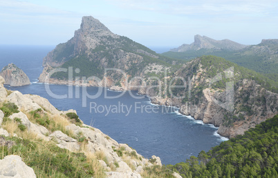 Blick zum Cap Formentor, Mallorca