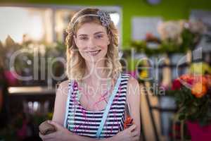 Portrait of female florist smiling