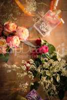 Florist accessories on table
