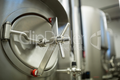 Close-up of fermentation tank