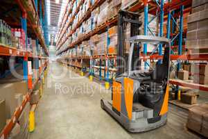 View of pallet truck and goods tidy