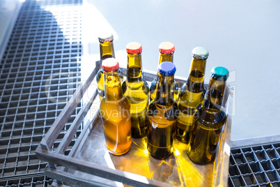 Sealed beer bottle in carte