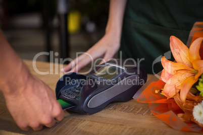 Man making payment with his credit card