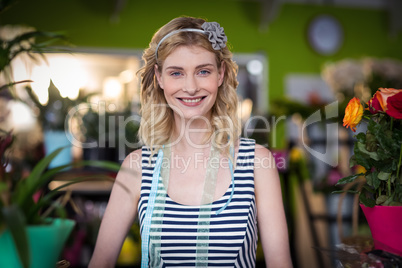 Portrait of female florist smiling