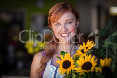 Portrait of female florist smiling