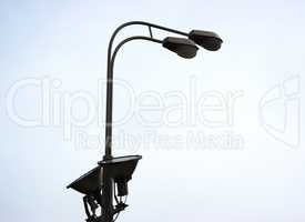 Industrial Moscow street lamp background