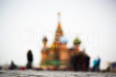 Horizontal Saint Basil's Cathedral bokeh background