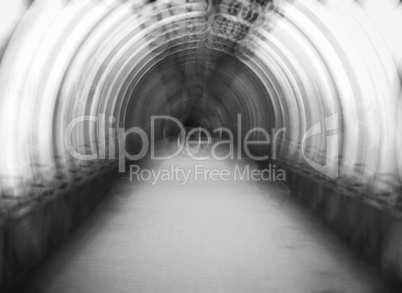 Black and white swirl tunnel abstraction background