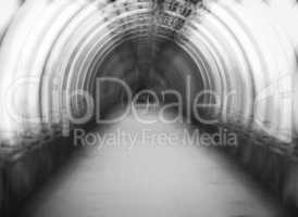 Black and white swirl tunnel abstraction background