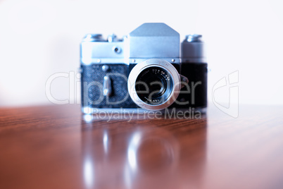 Vintage rangefinder camera background