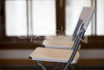 Horizontal office chairs bokeh background