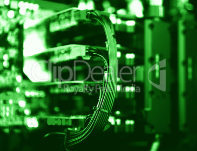 Horizontal vibrant green video cards sli bokeh background backdr