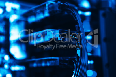 Horizontal vibrant blue video cards sli bokeh background backdro