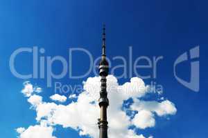 Horizontal Moscow television tower background