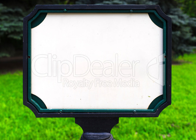 Horizontal empty vintage sign bokeh background