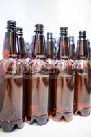 Empty beer bottles at bewery