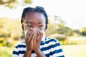 Boy giving a blow alone