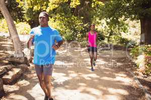 Couple running together