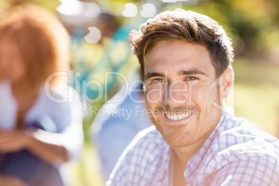 Portrait of handsome man smiling at camera