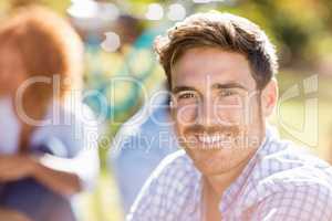 Portrait of handsome man smiling at camera