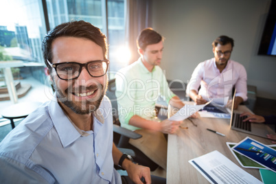 Man smiling at camera