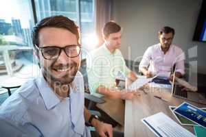 Man smiling at camera