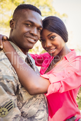 Couple posing together