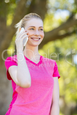 Woman talking on mobile phone