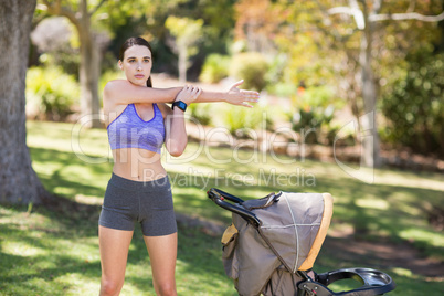 Beautiful young woman exercising