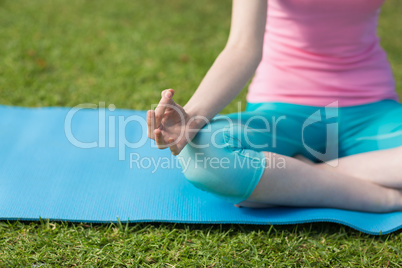 Woman practicing yoga