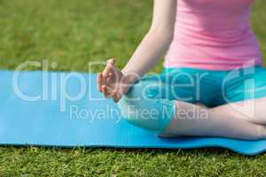 Woman practicing yoga