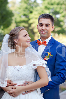 Funny couple on e-session. Preparing for wedding potography.