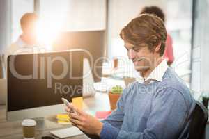 Man using mobile phone