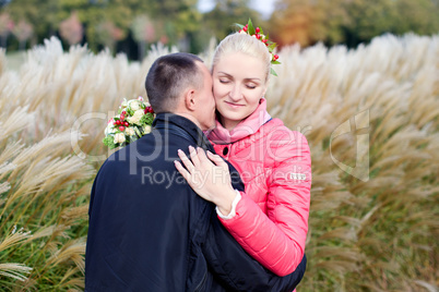 The guy and the girl on walk