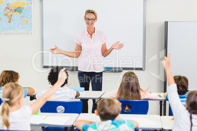 Teacher teaching in classroom