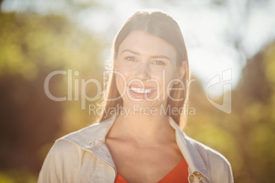 Portrait of beautiful woman smiling