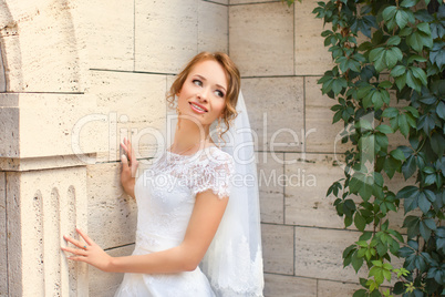 Stylish Bride in an expensive dress