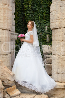 Stylish Bride in an expensive dress