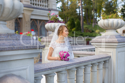 Stylish Bride in an expensive dress