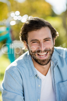 Portrait of handsome man smiling at camera