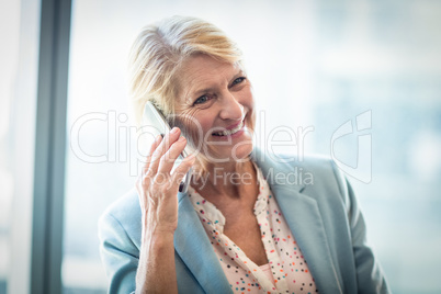 Woman talking on mobile phone