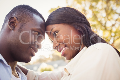 Happy couple posing together