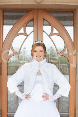 Portrait of the bride close-up