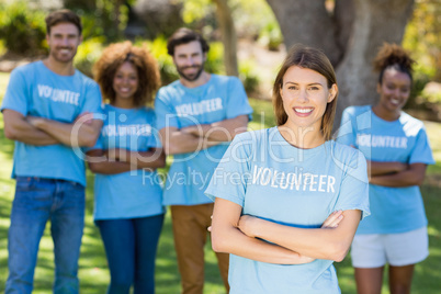 Portrait of volunteer group posing