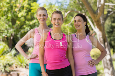 Portrait of young volunteer women posing