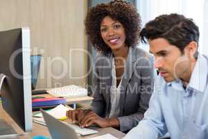 Businesswoman working in office