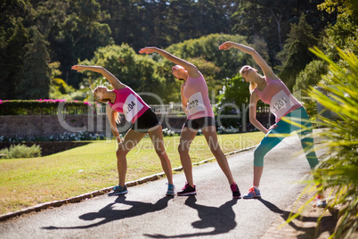 Young athlete women exercising